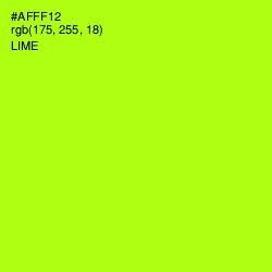 #AFFF12 - Lime Color Image