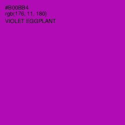 #B00BB4 - Violet Eggplant Color Image