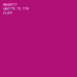 #B00F77 - Flirt Color Image