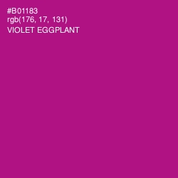 #B01183 - Violet Eggplant Color Image