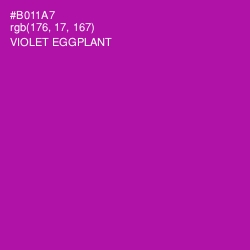 #B011A7 - Violet Eggplant Color Image