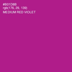 #B01D8B - Medium Red Violet Color Image
