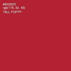 #B0202D - Tall Poppy Color Image