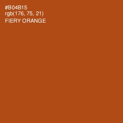 #B04B15 - Fiery Orange Color Image