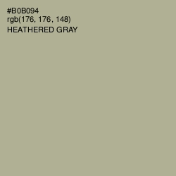 #B0B094 - Heathered Gray Color Image