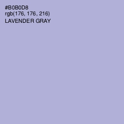 #B0B0D8 - Lavender Gray Color Image