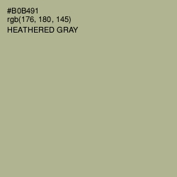 #B0B491 - Heathered Gray Color Image