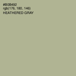 #B0B492 - Heathered Gray Color Image