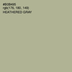 #B0B495 - Heathered Gray Color Image