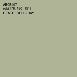 #B0B497 - Heathered Gray Color Image