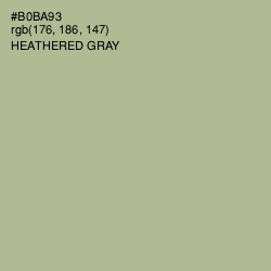 #B0BA93 - Heathered Gray Color Image