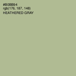 #B0BB94 - Heathered Gray Color Image