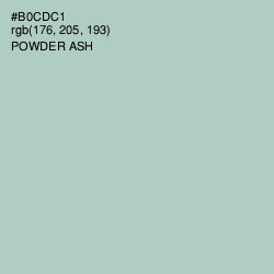 #B0CDC1 - Powder Ash Color Image