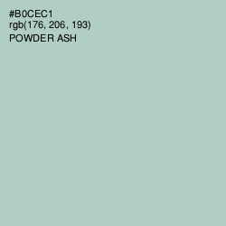 #B0CEC1 - Powder Ash Color Image