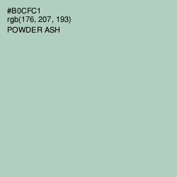 #B0CFC1 - Powder Ash Color Image