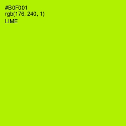 #B0F001 - Lime Color Image