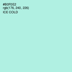 #B0F0E2 - Ice Cold Color Image