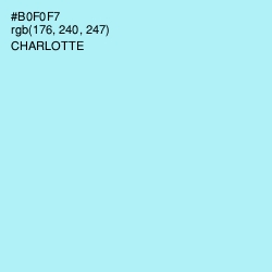 #B0F0F7 - Charlotte Color Image