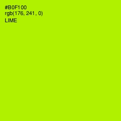 #B0F100 - Lime Color Image
