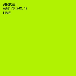 #B0F201 - Lime Color Image