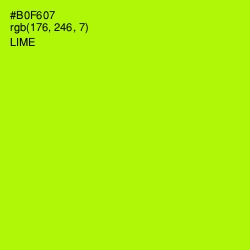 #B0F607 - Lime Color Image