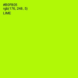 #B0F805 - Lime Color Image