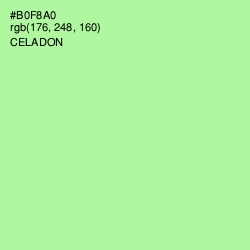 #B0F8A0 - Celadon Color Image