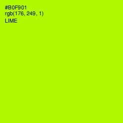 #B0F901 - Lime Color Image