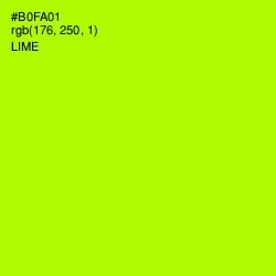 #B0FA01 - Lime Color Image