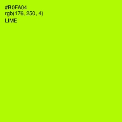 #B0FA04 - Lime Color Image