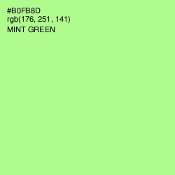 #B0FB8D - Mint Green Color Image