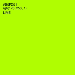 #B0FD01 - Lime Color Image