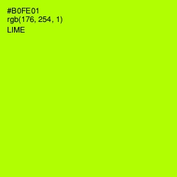 #B0FE01 - Lime Color Image