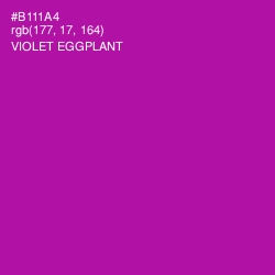 #B111A4 - Violet Eggplant Color Image