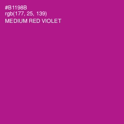 #B1198B - Medium Red Violet Color Image