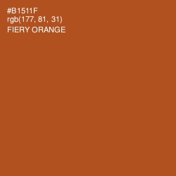 #B1511F - Fiery Orange Color Image