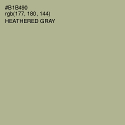 #B1B490 - Heathered Gray Color Image
