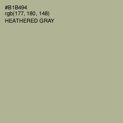 #B1B494 - Heathered Gray Color Image