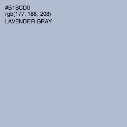 #B1BCD0 - Lavender Gray Color Image