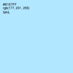 #B1E7FF - Sail Color Image