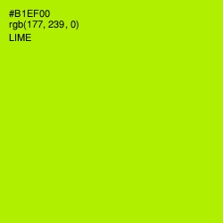 #B1EF00 - Lime Color Image