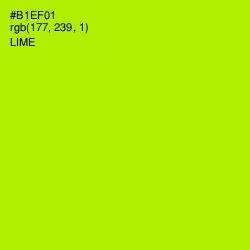 #B1EF01 - Lime Color Image