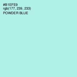 #B1EFE9 - Powder Blue Color Image
