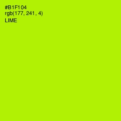 #B1F104 - Lime Color Image