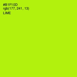 #B1F10D - Lime Color Image