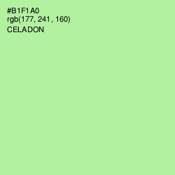 #B1F1A0 - Celadon Color Image