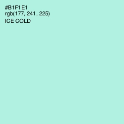 #B1F1E1 - Ice Cold Color Image