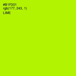 #B1F301 - Lime Color Image