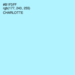 #B1F3FF - Charlotte Color Image