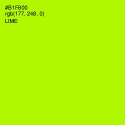 #B1F800 - Lime Color Image
